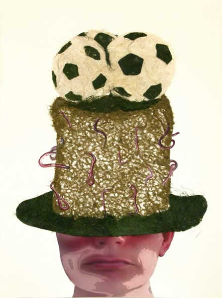 Selfportrait. 2006. Mixed media on paper. 77 x 57 cm