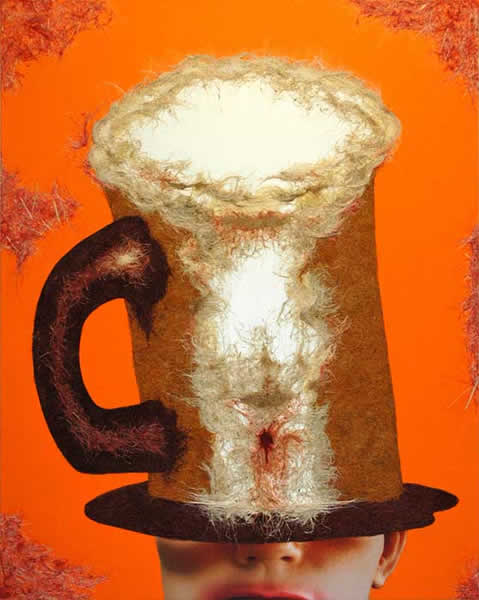 Selfportrait. 2006. Mixed media on canvas. 174 x 139 cm