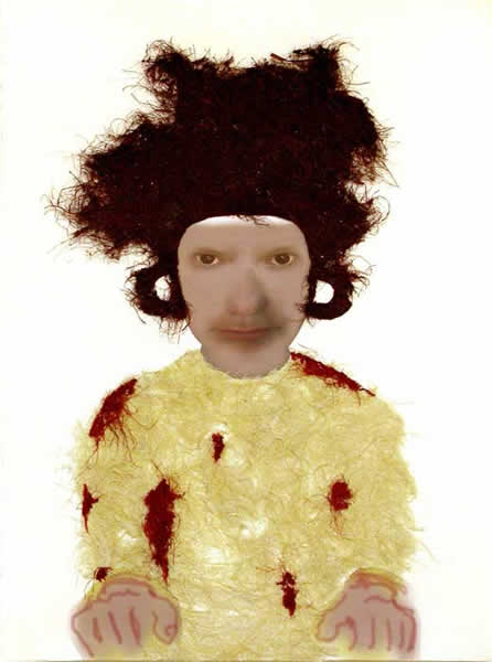 Selfportrait. 2006. Mixed media on paper. 77 x 57 cm