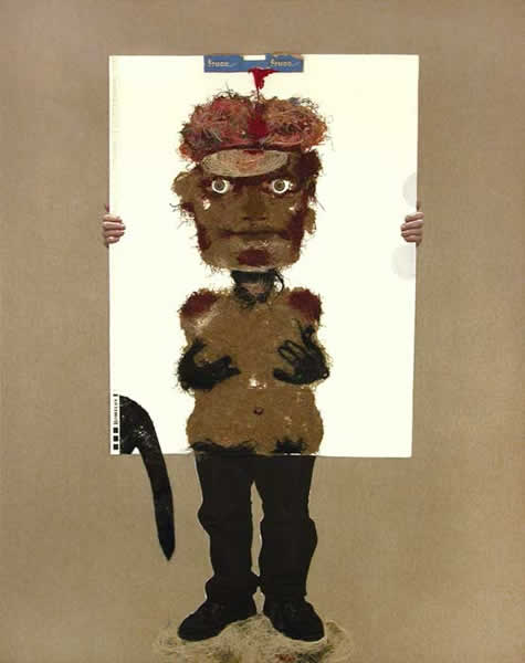 'Homelux / Fruca fresh'. 2008. Mixed media on canvas. 190 x 150 cm
