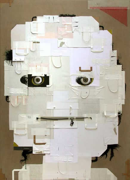 Selfportrait. 2009. Mixed media on canvas. 180 x 130 cm