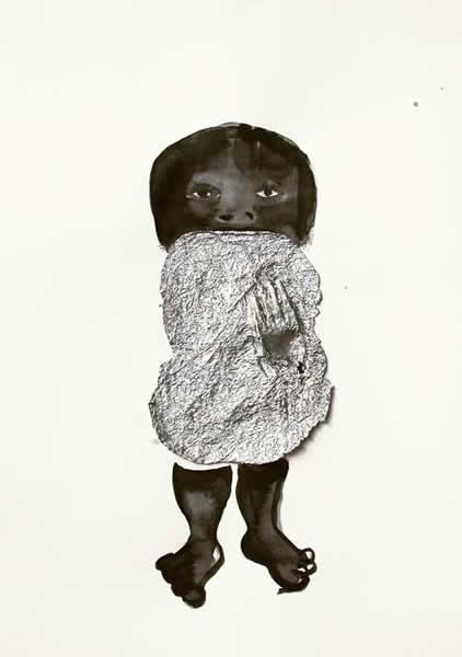 ‘En garde!’. 2010. Mixed media on paper. 42 x 29,7 cm