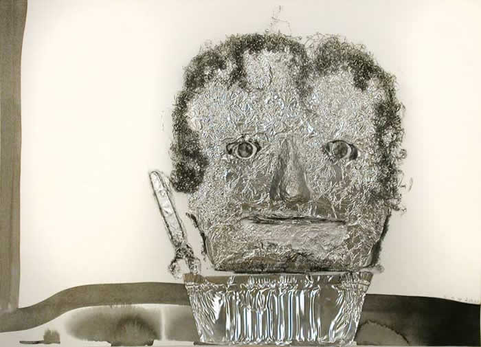 Selfportrait. 2011. Mixed media on paper. 32,5 x 45 cm