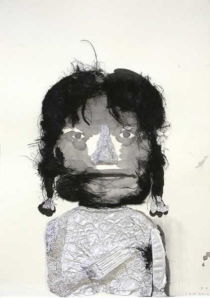 Selfportrait. 2010. Mixed media on paper. 44 x 31 cm